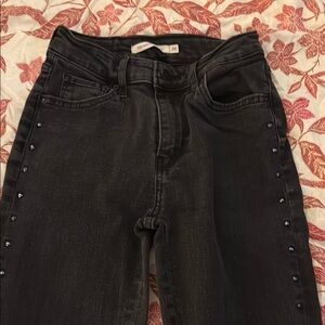 Levi’s Black Skinny Jeans with black crystal Detail